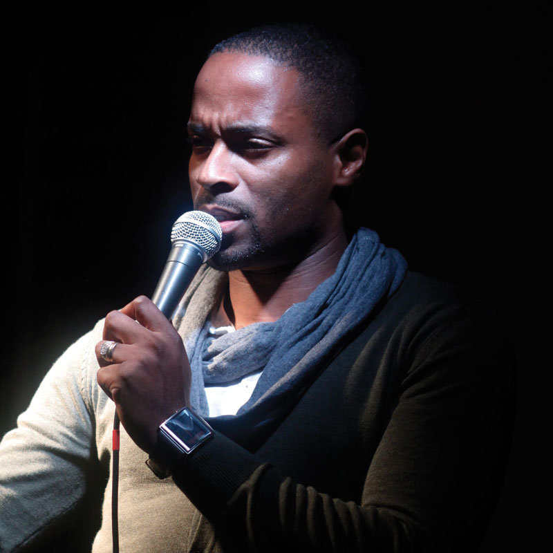 Performer singing